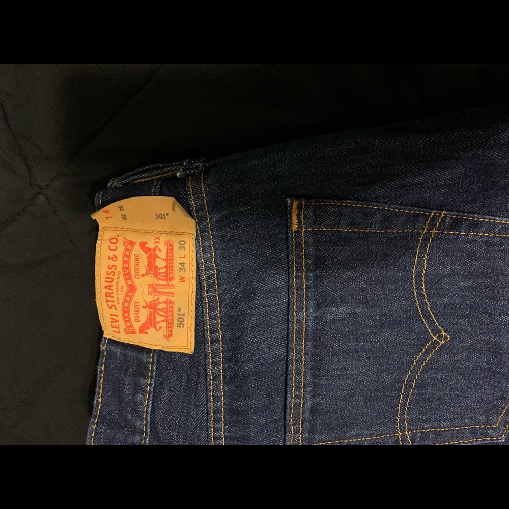 Levi’s Jeans, Men’s 501, dark denim, 34/30
